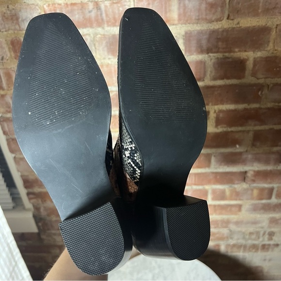 Steve Madden Black & Pink Snakeskin Silver Metallic Ankle Boots -Size 10 -SH01 - Picture 6 of 9